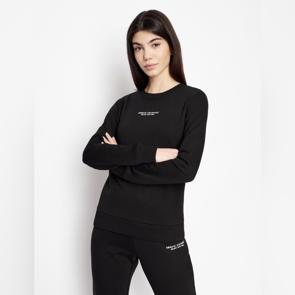 Armani Exchange Women Black Sweatshirt only - Picture 2 of 6